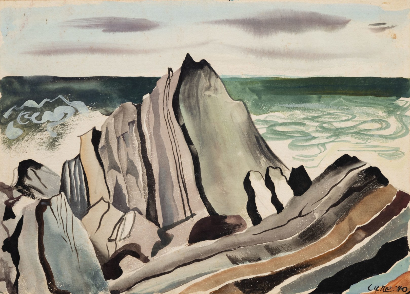 BETTY LANE (1907-1996), Untitled (Rocky Shore), 1940
