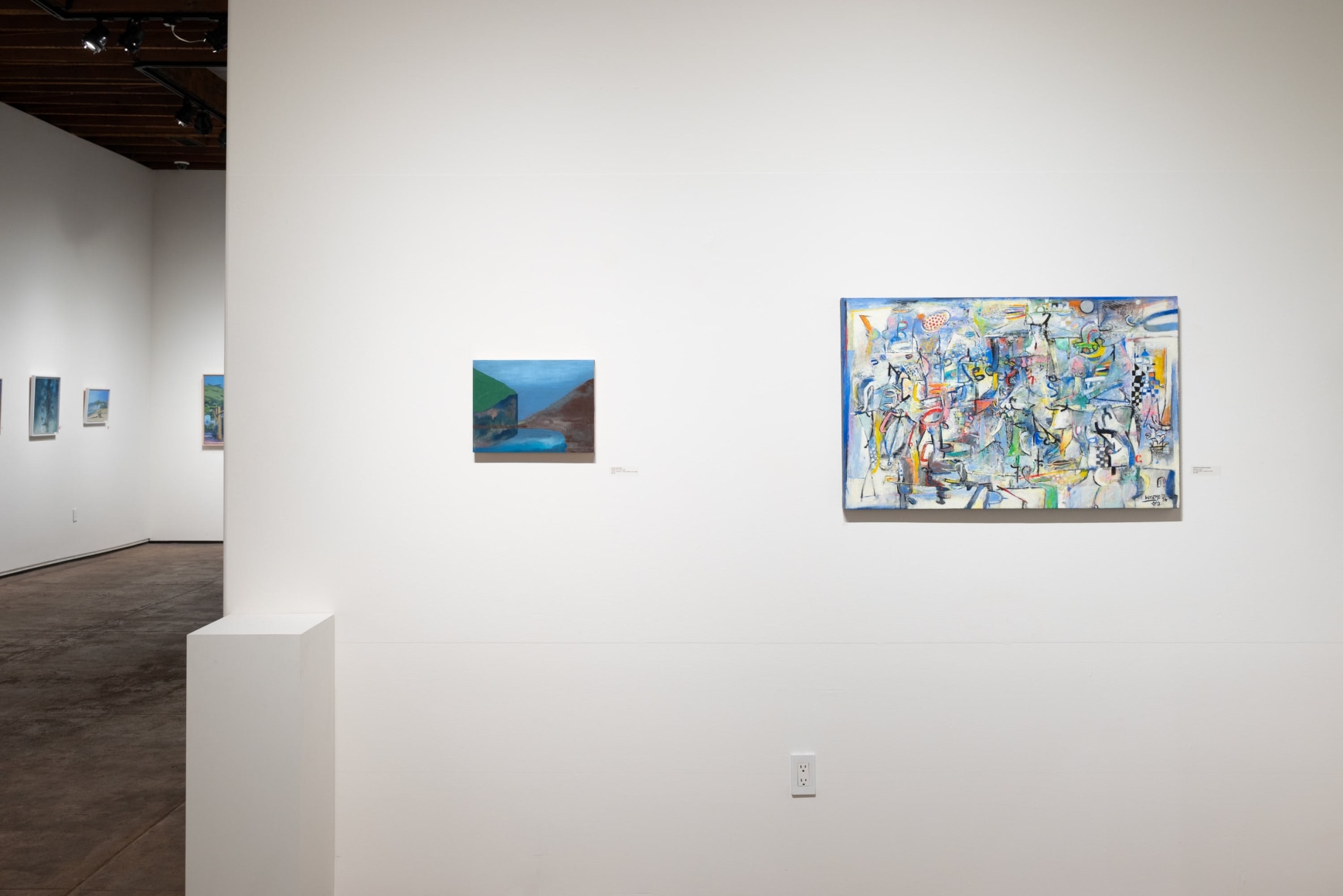 Installation photograph of The Spring Salon, 2025 with Maria Rendon, Wosene Worke Kosrof, with Hank Pitcher in the background