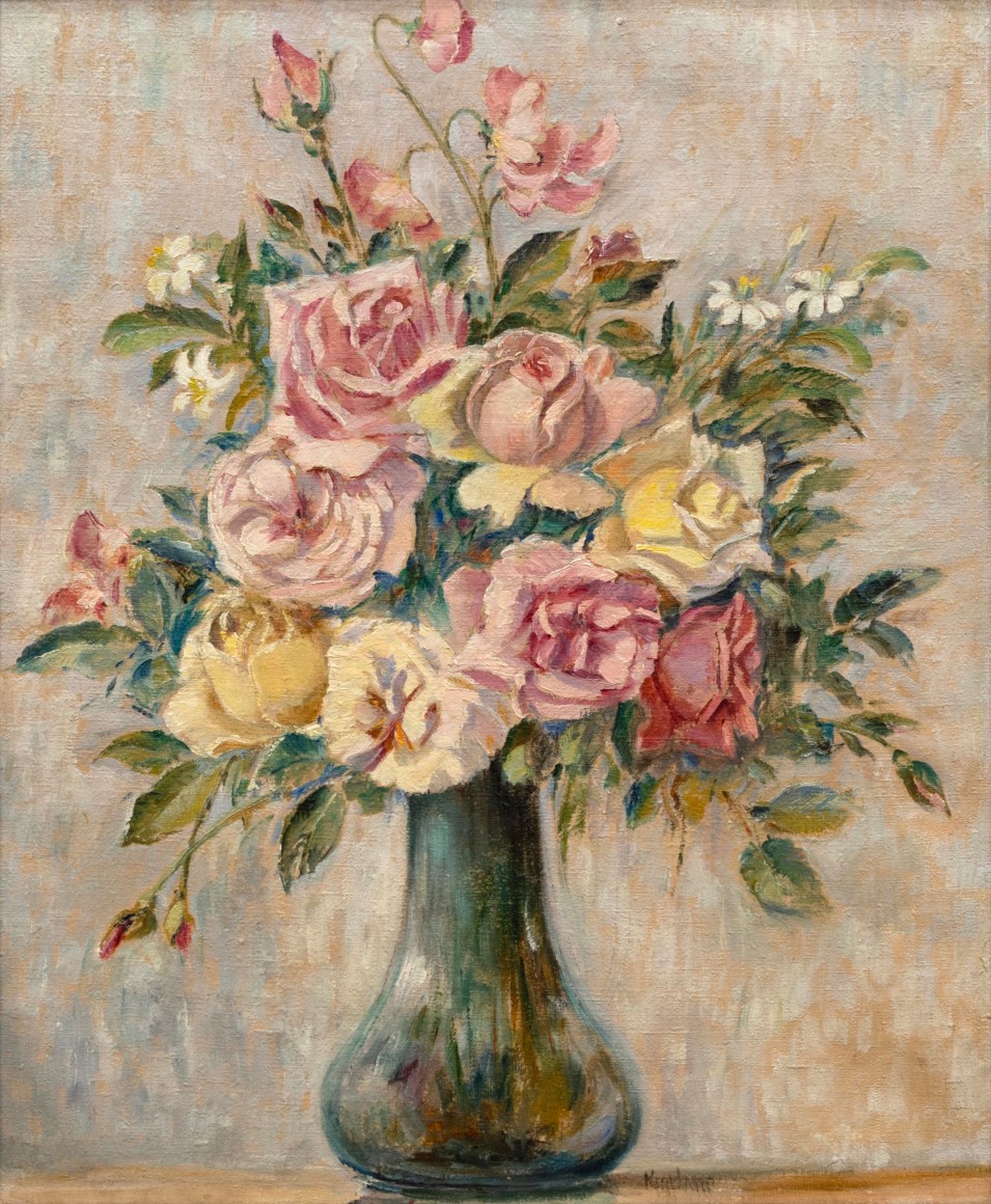 MAX KUEHNE (1880-1968), Roses, 1952