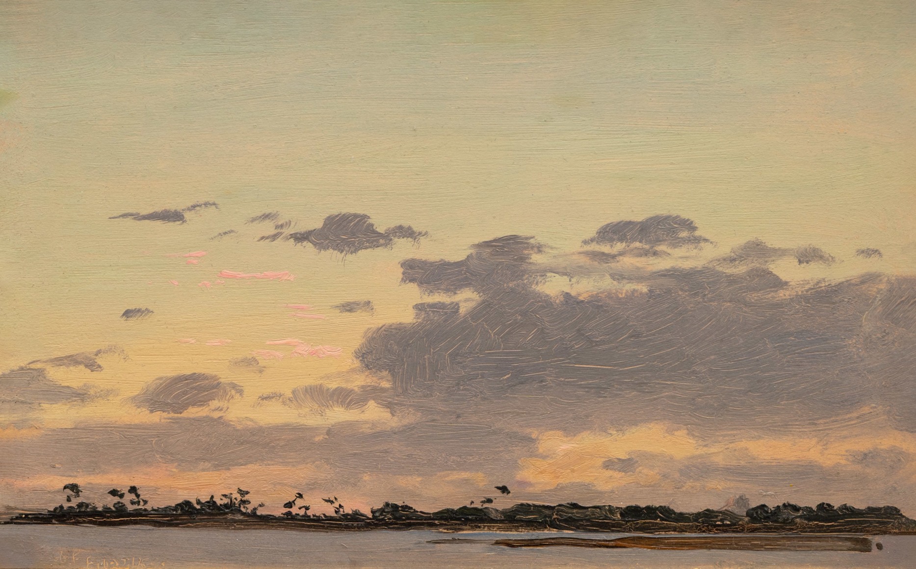 LOCKWOOD DE FOREST (1850-1932), Verdant Shore along the Nile, February 22, 1876