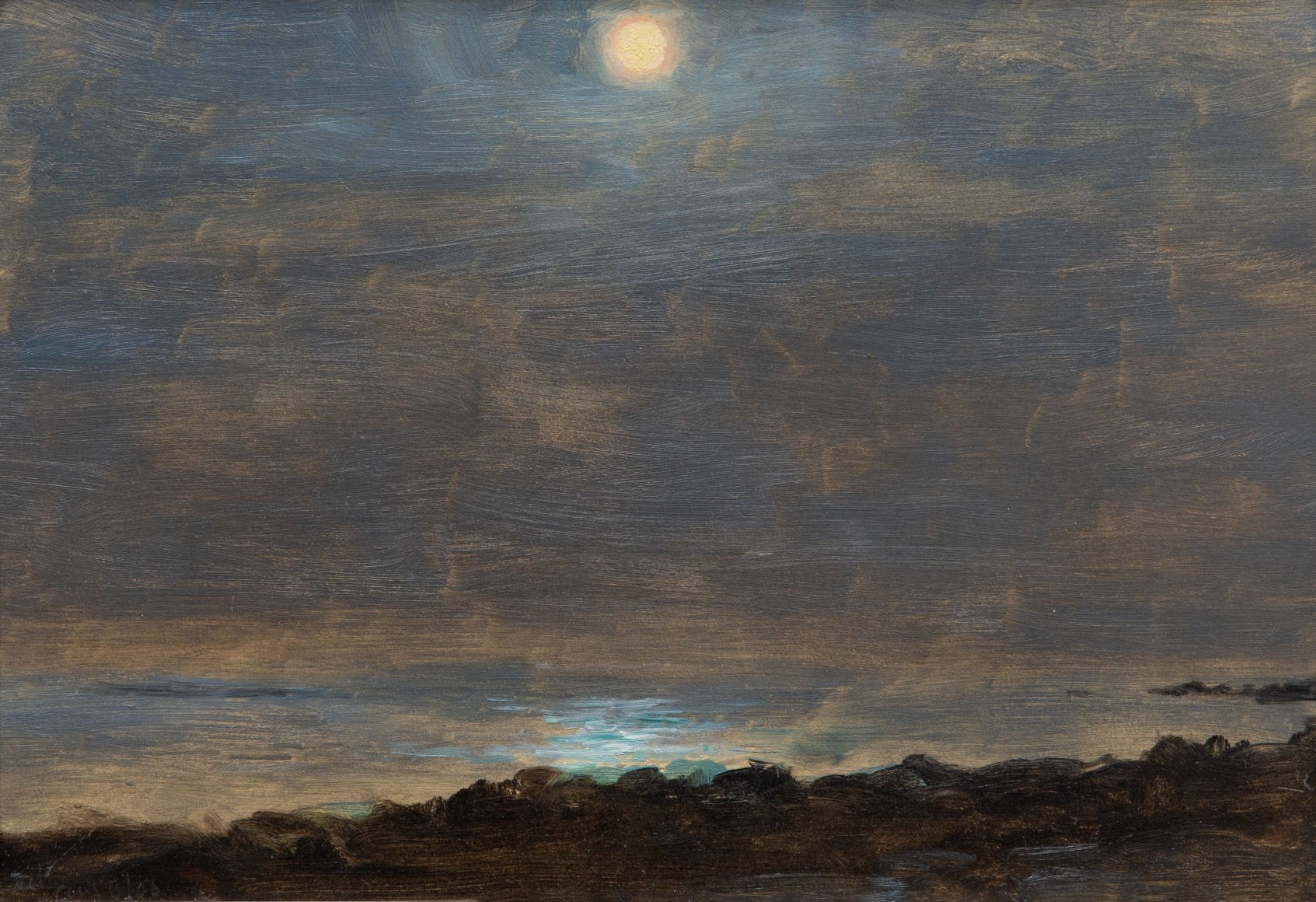 LOCKWOOD DE FOREST (1850-1932), Full Moon Over York Harbor, Maine, Aug 5, 1906