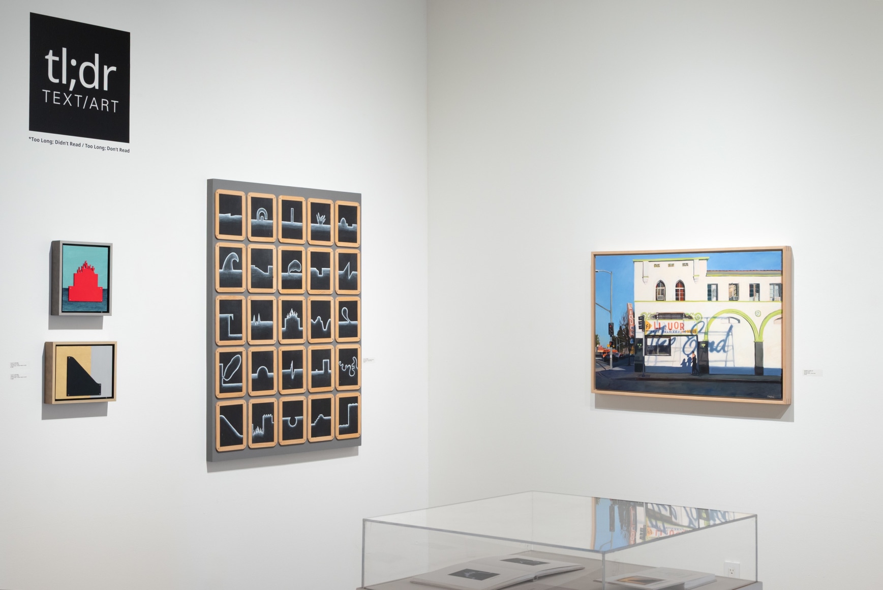 install shot for tl;dr: TEXT/ART exhibition