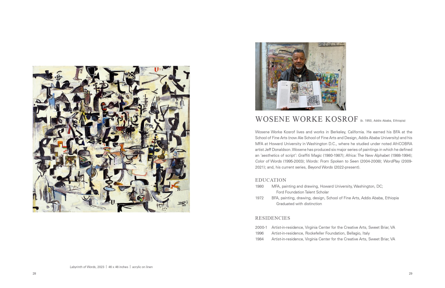 Pages 28 and 29 of WOSENE: Labyrinth of Words