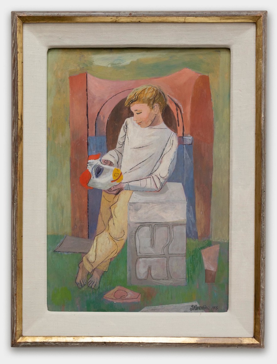 ANTON REFREGIER (1905-1979), Boy and Mask, 1959