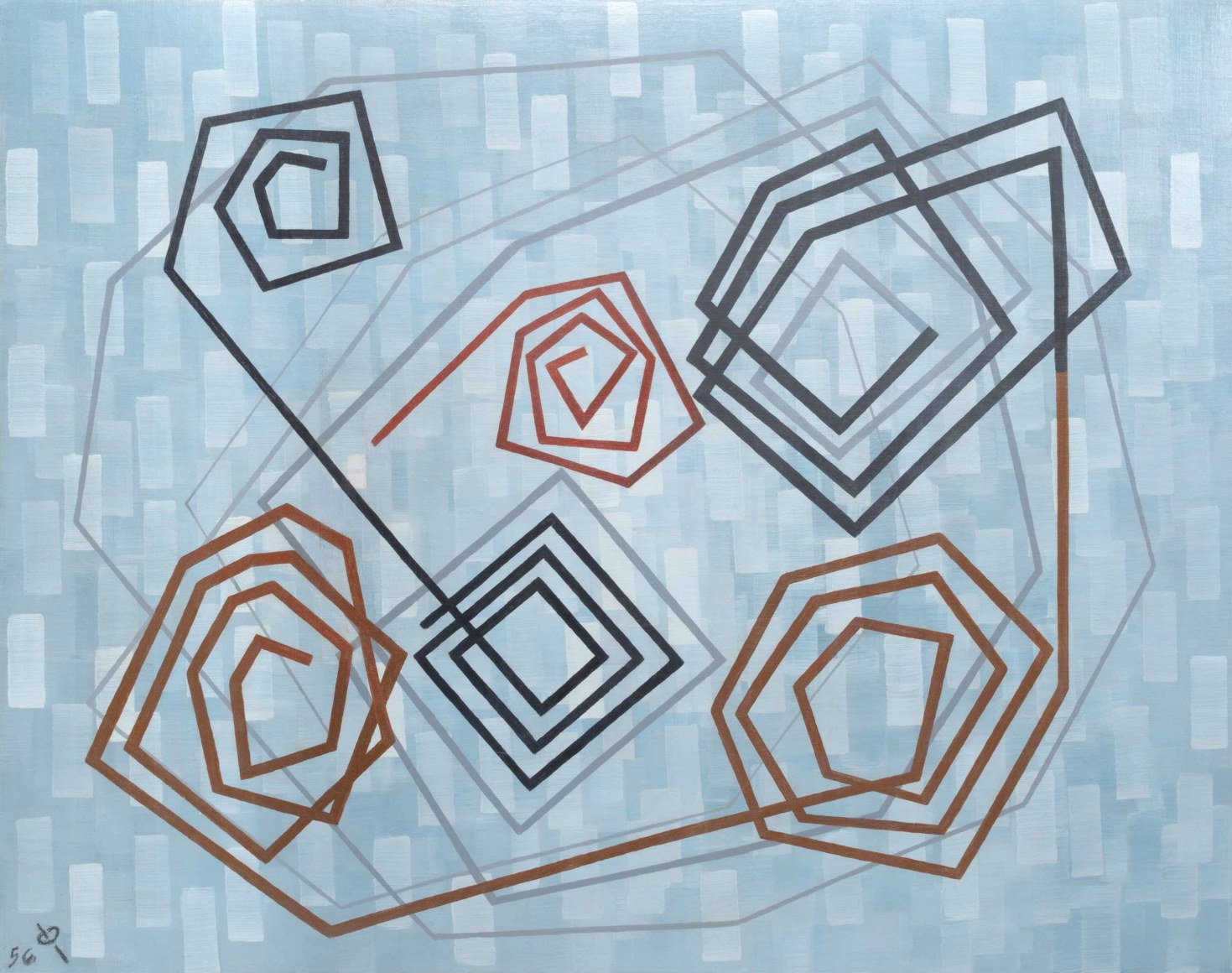 OSKAR FISCHINGER (1900-1967), Spiraling Lines, 1956