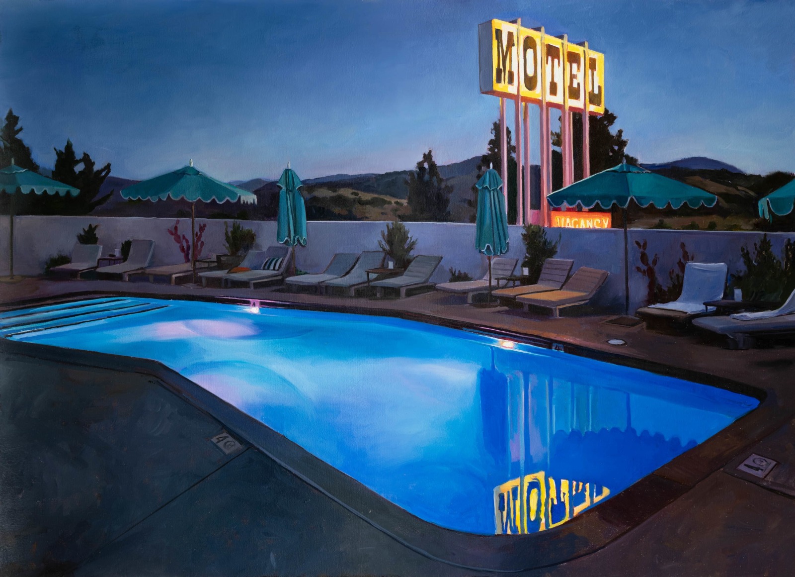 PATRICIA CHIDLAW , Pool at Skyview Motel, 2024