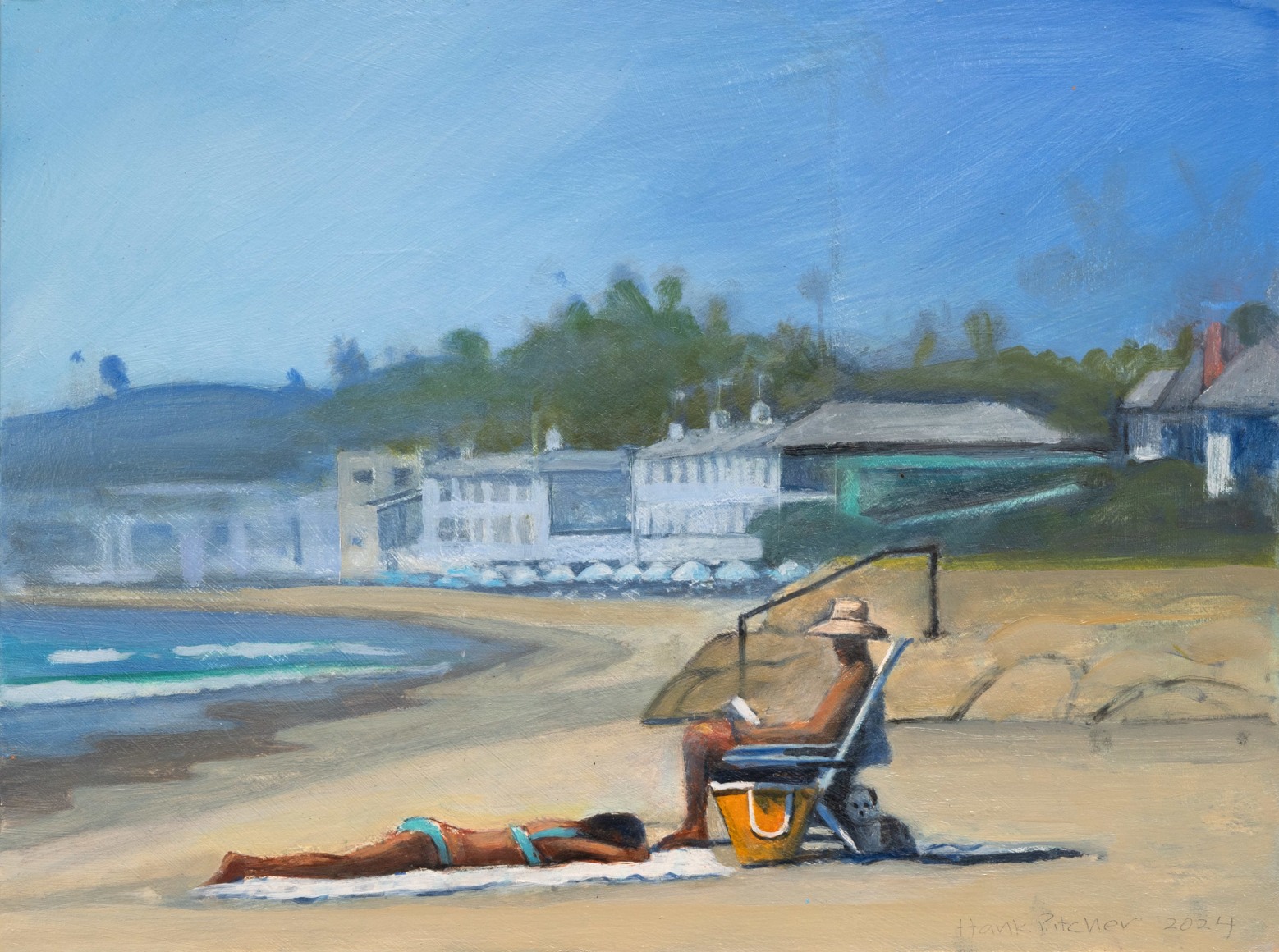 HANK PITCHER , Yellow Beach Bag, 2024