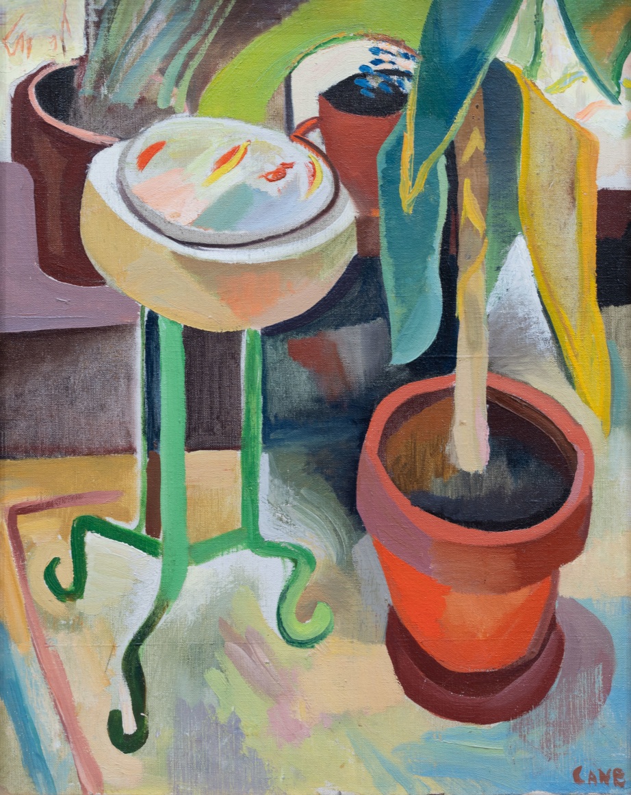 BETTY LANE (1907-1996), Untitled (Green Stool and Red Pot), c. 1920s