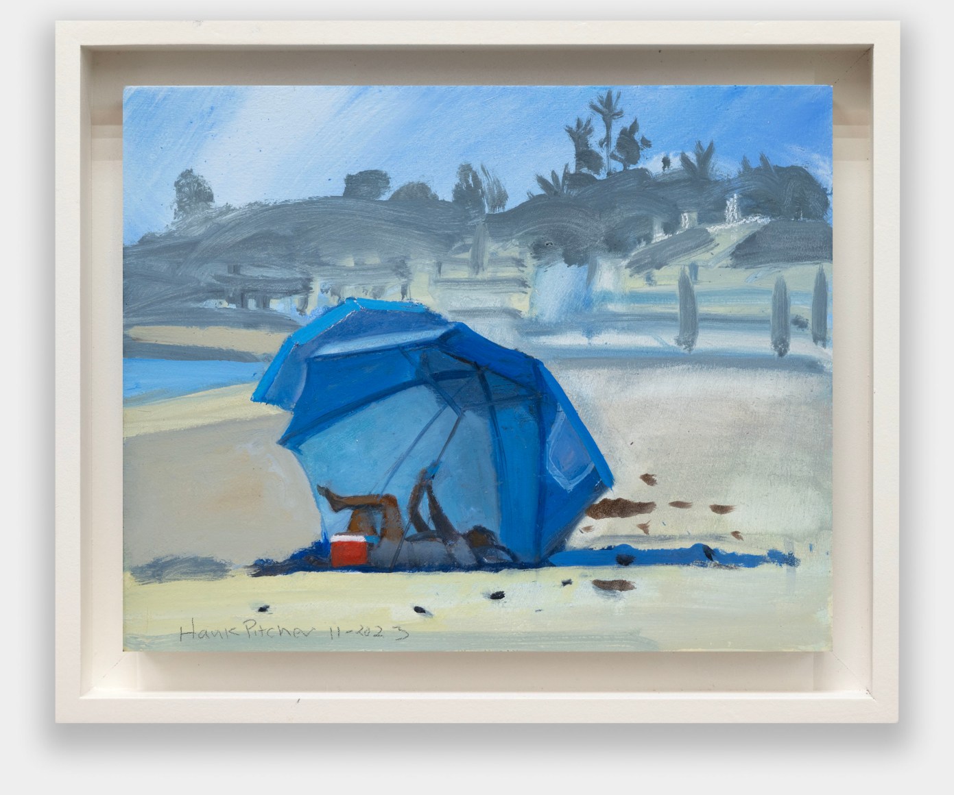 HANK PITCHER, Blue Umbrella, Red Cooler, 2023