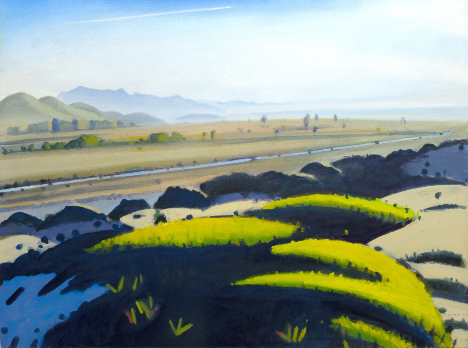 HANK PITCHER, Jet Trail and Sand Dunes from Point Conception, 2023