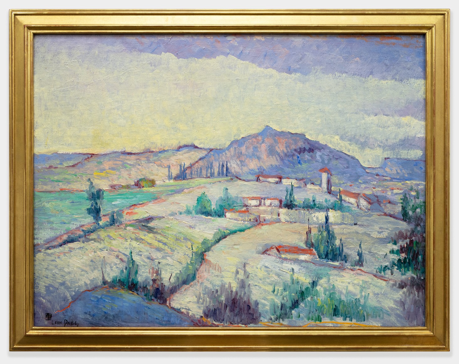 LEON DABO (1864-1960) , Untitled (Red Roofed Farm Village), c. 1954