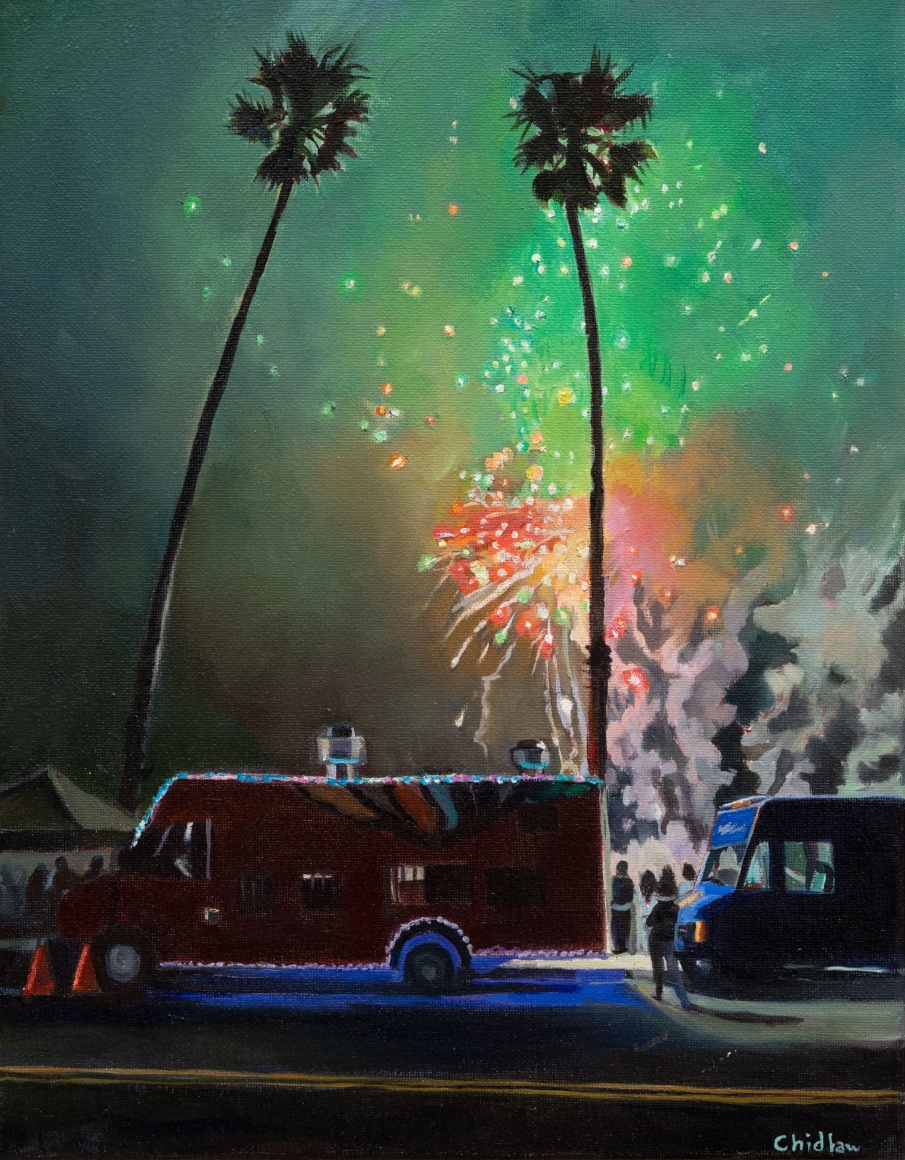 PATRICIA CHIDLAW , Falling Rocket - Green and Orange, 2025