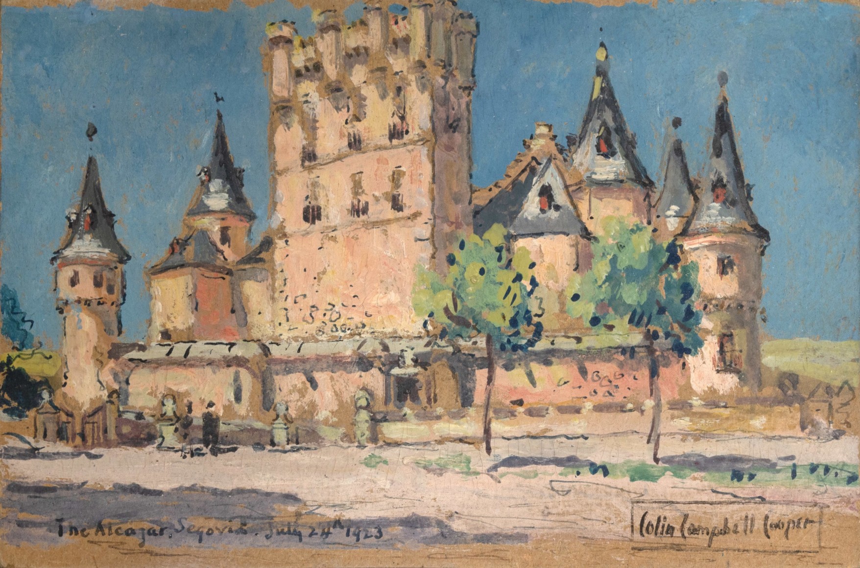 COLIN CAMPBELL COOPER (1856-1937), The Alcazar, Segovia, July 24, 1923.