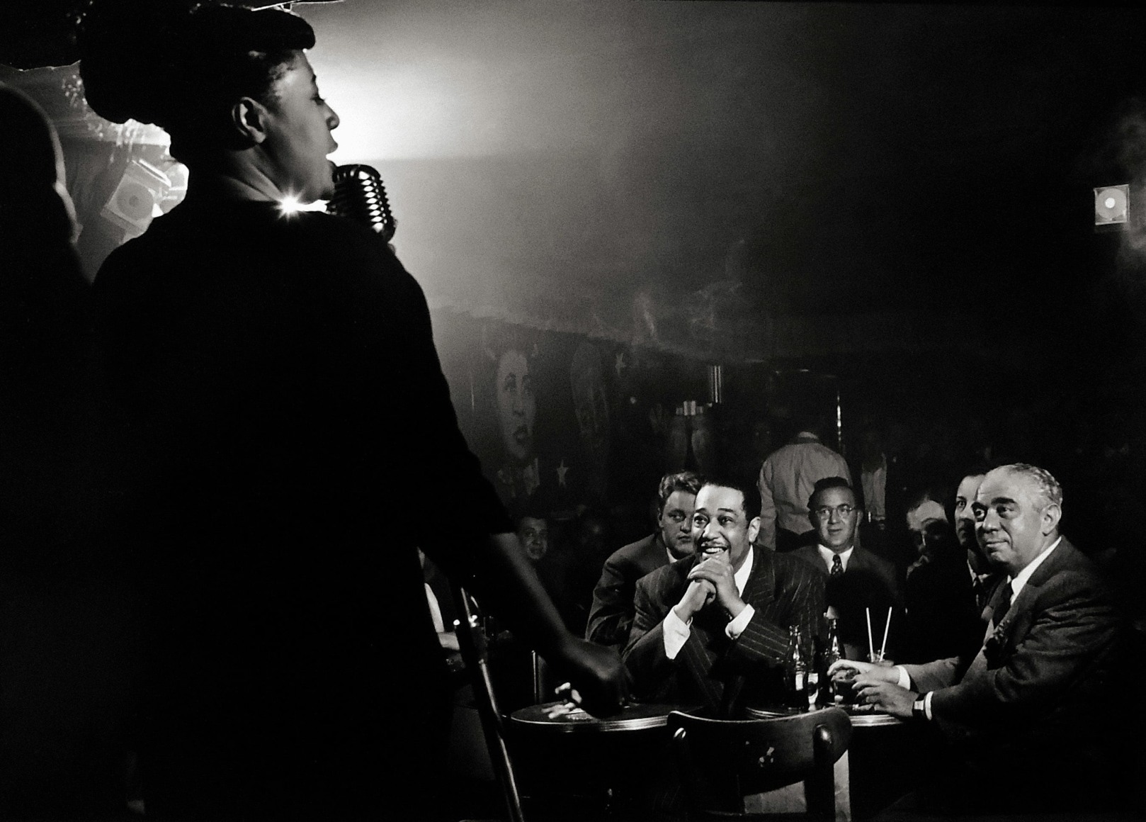HERMAN LEONARD (1923-2010), Ella Fitzgerald, Duke Ellington, Benny Goodman, New York, 1948