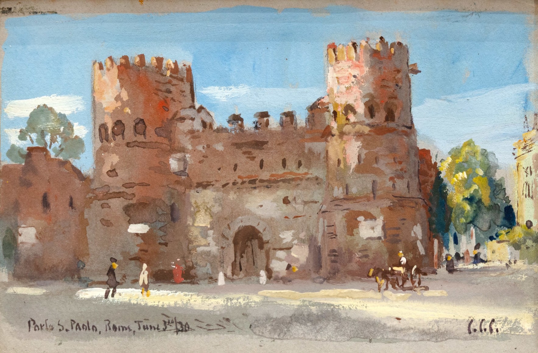 COLIN CAMPBELL COOPER (1856-1937), Porto San Paolo, Rome, June 3, 1930