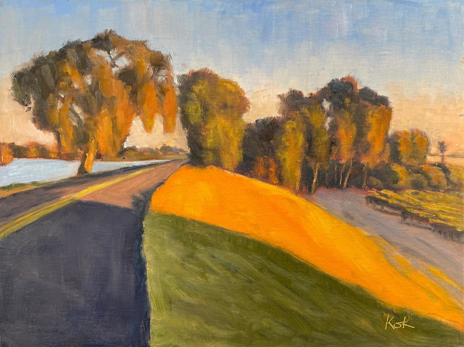 ONNO KOK , Sunrise on the Levee, 2024