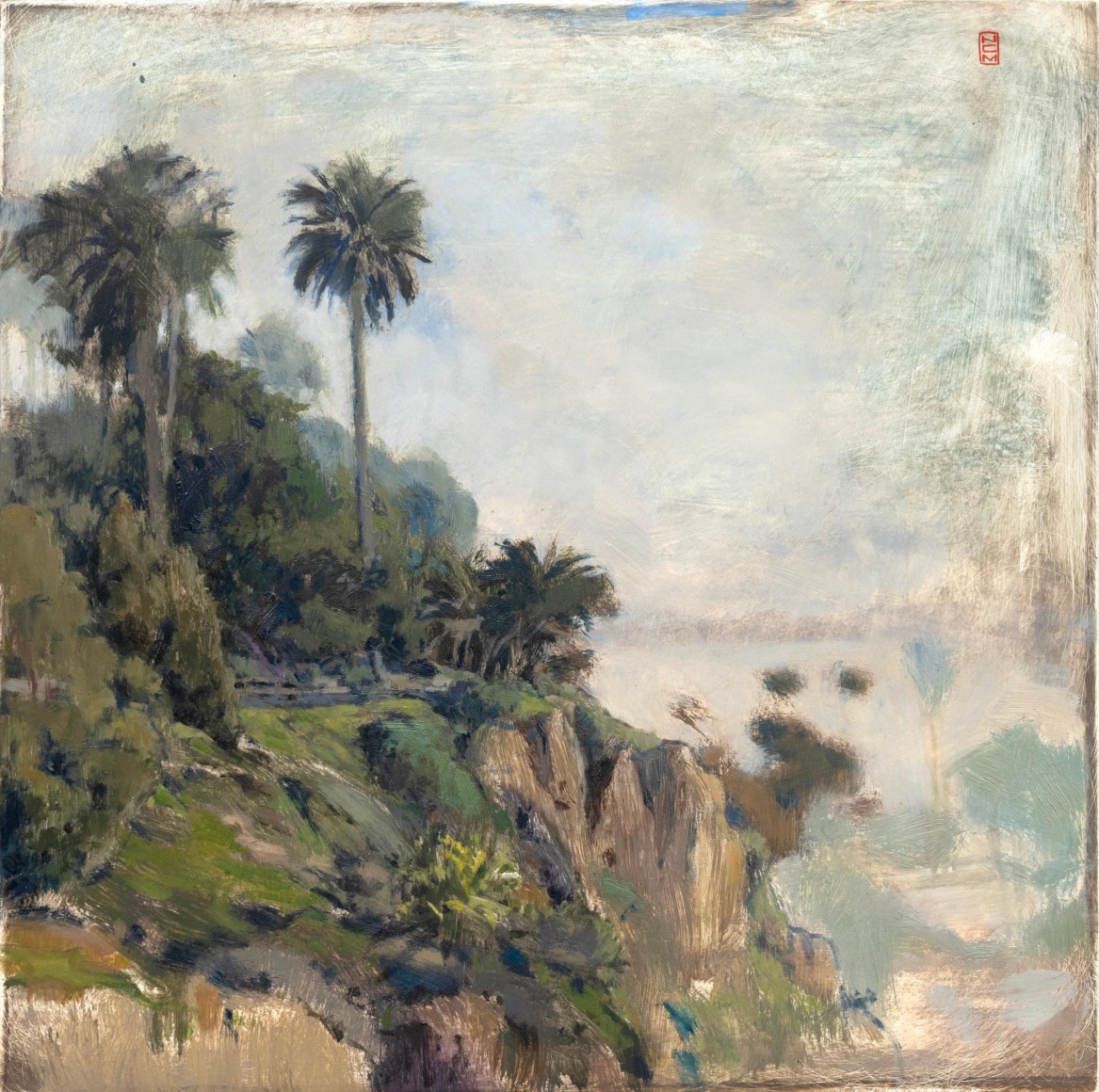 Nathan Mellott , Santa Monica Bluff in the Fog, 2025