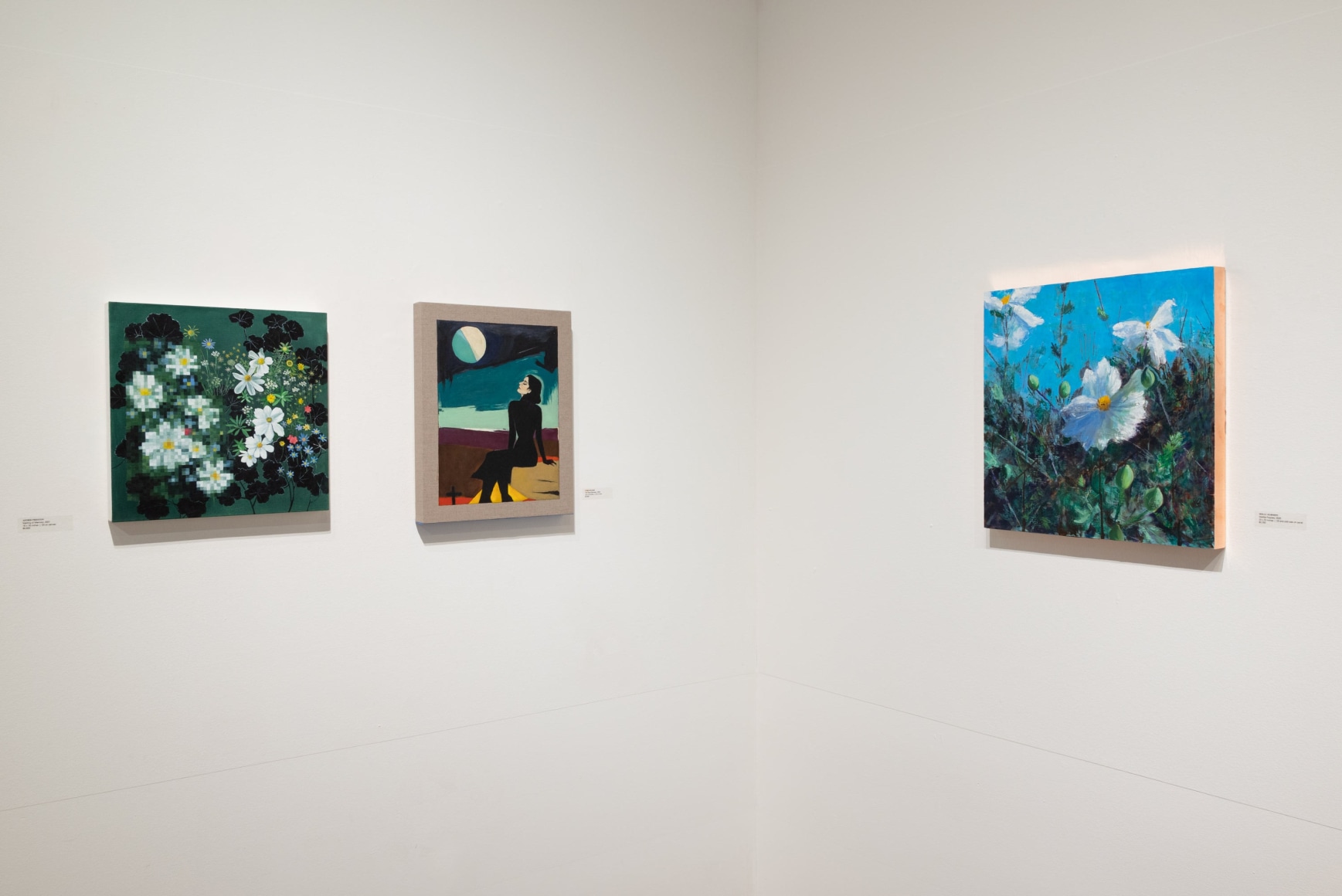 Installation photograph of The Spring Salon, 2025 with Astrid Preston, Chris Peters, Holli Harmon