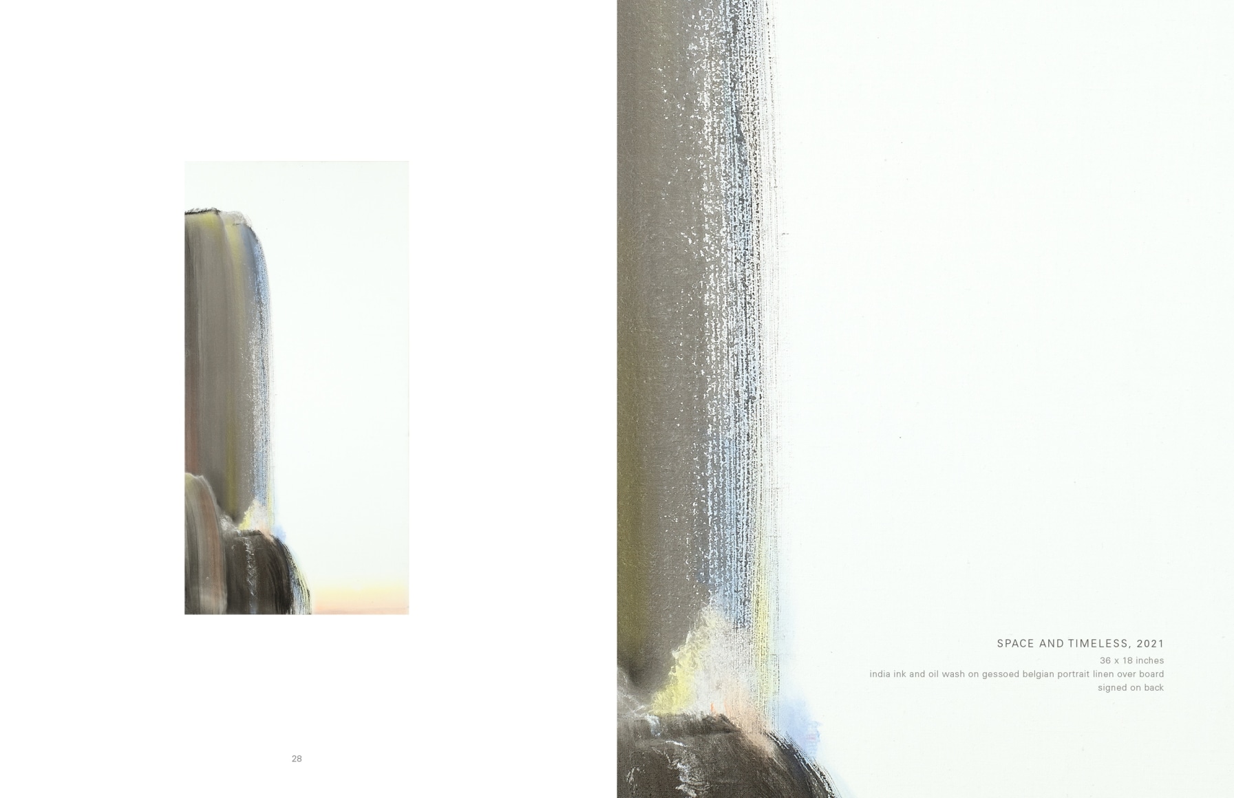 Pages 28 and 29 of JOSEPH GOLDYNE: Imaginary Falls book