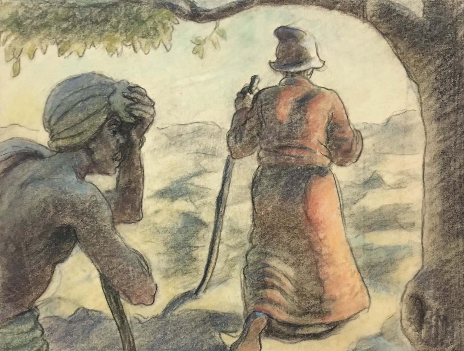 BEN MESSICK (1891-1981), Concept art for The Jungle Book ('42), c. 1940.