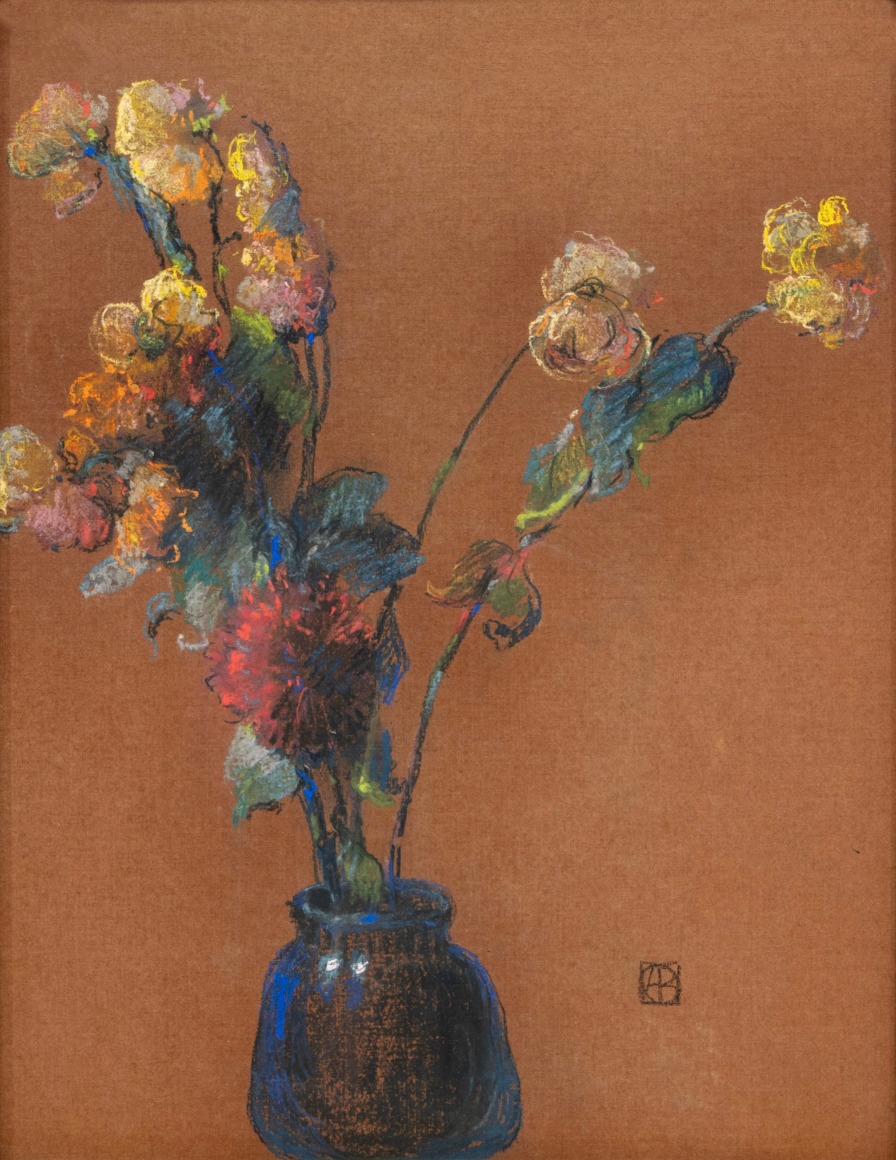 LEON DABO (1864-1960) , Abstraction Avec un Zinnia, c 1915