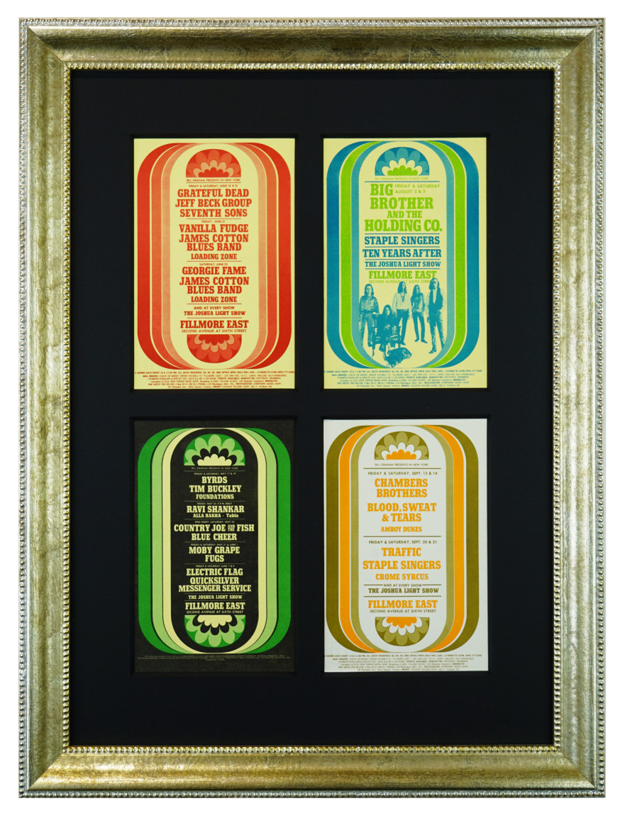 Fillmore East Postcards. 1968 Fillmore East handbill