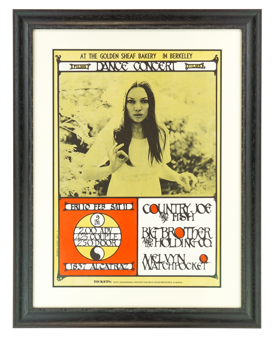 Country Joe and Big Brother poster live at the Golden Sheaf Bakery - 1967