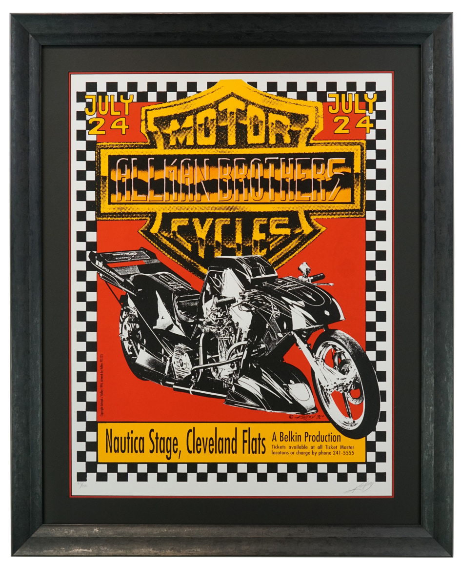 Allman Brothers Cleveland 1996 poster by Alton Kelley