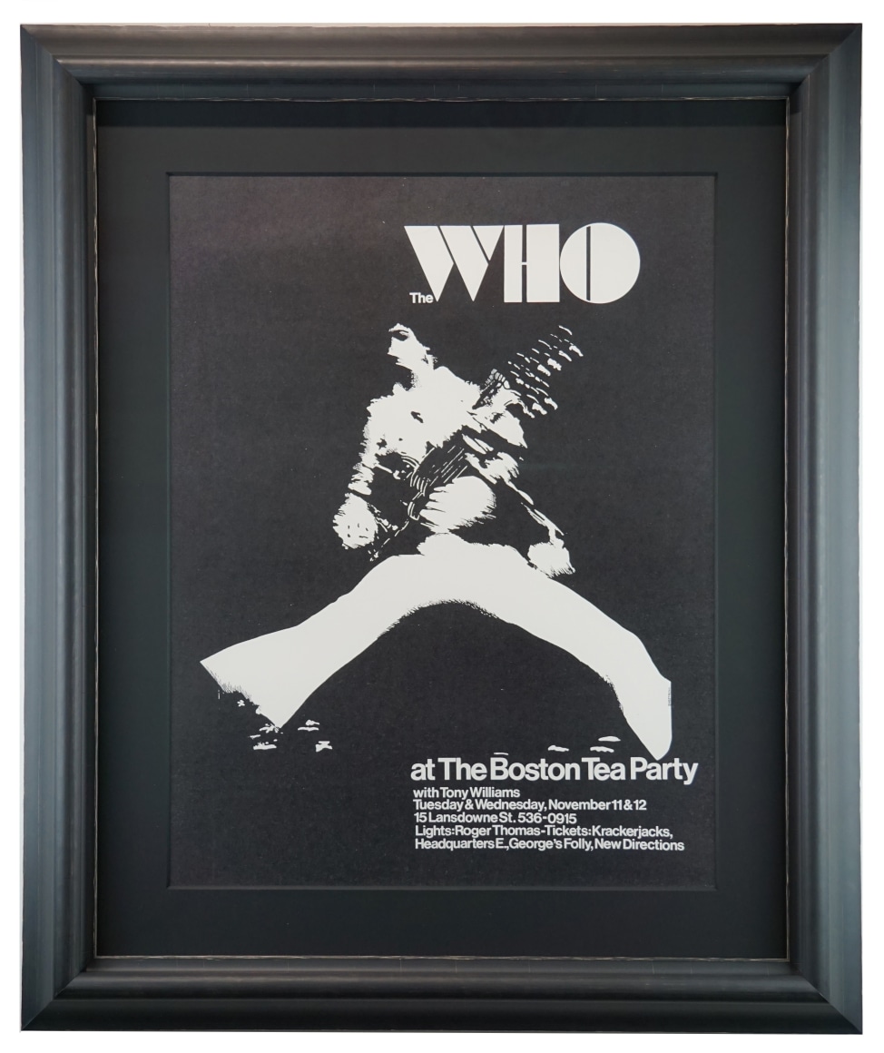 The Who Boston 1969 poster by Eric Engstrom. Pete Townshend poster The Who at the Boston Tea Party November 1969