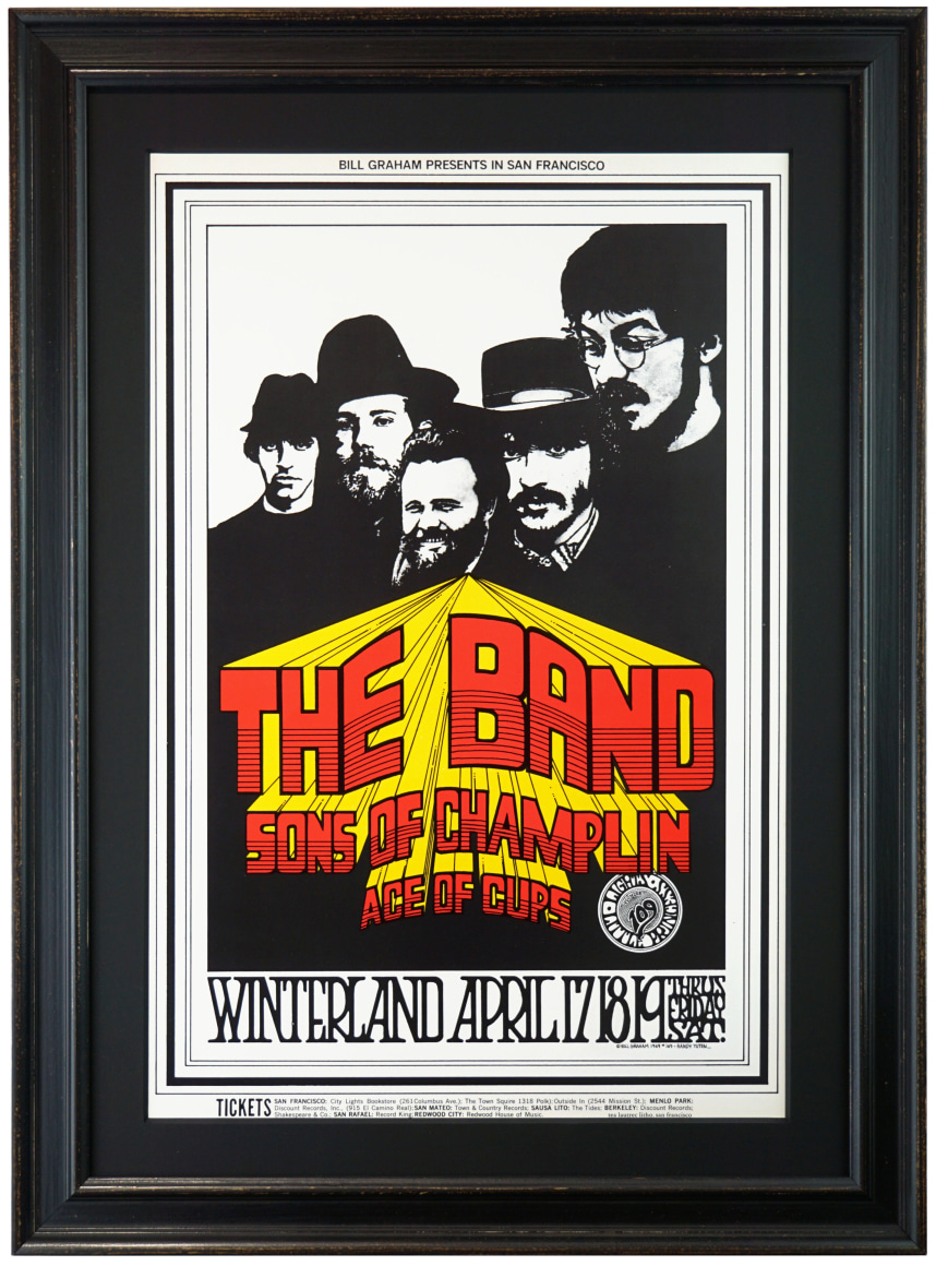 BG-169 poster for The Band, Sons of Champlin and Ace of Cups at Winterland 1969