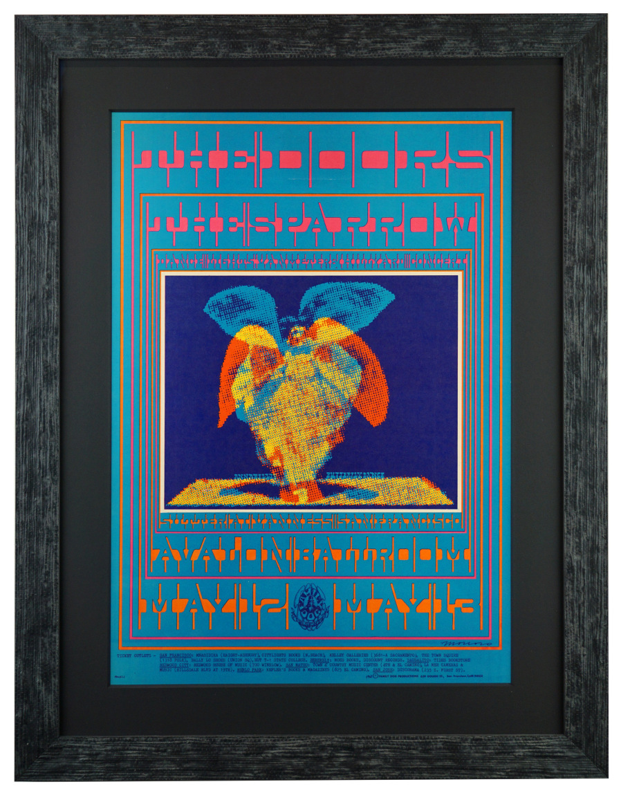 FD-61 poster by Victor Moscoso 1967. Doors Poster Avalon Ballroom San Francisco 1967 Annabelle's Butterfly Dance poster