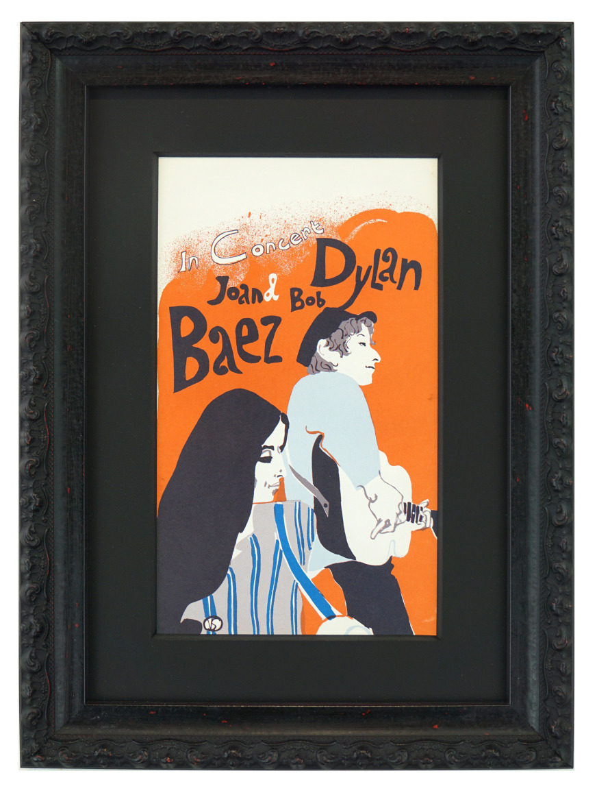 Bob Dylan Joan Baez handbill by Eric Von Schmidt