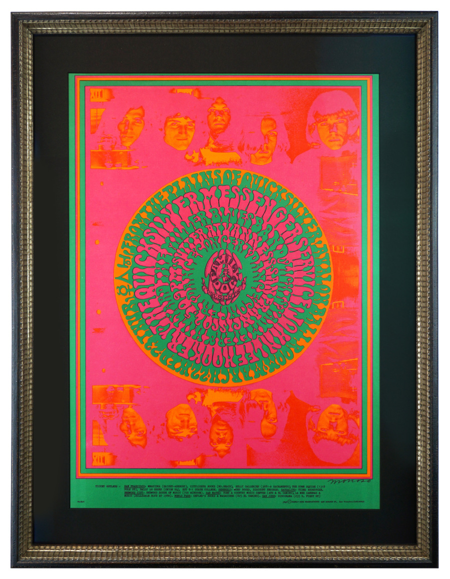 FD-53 Poster from 1967 for Quicksilver Messenger Service, Steve Miller and John Lee Hooker at the Avalon Ballroom San Francisco by Victor Moscoso