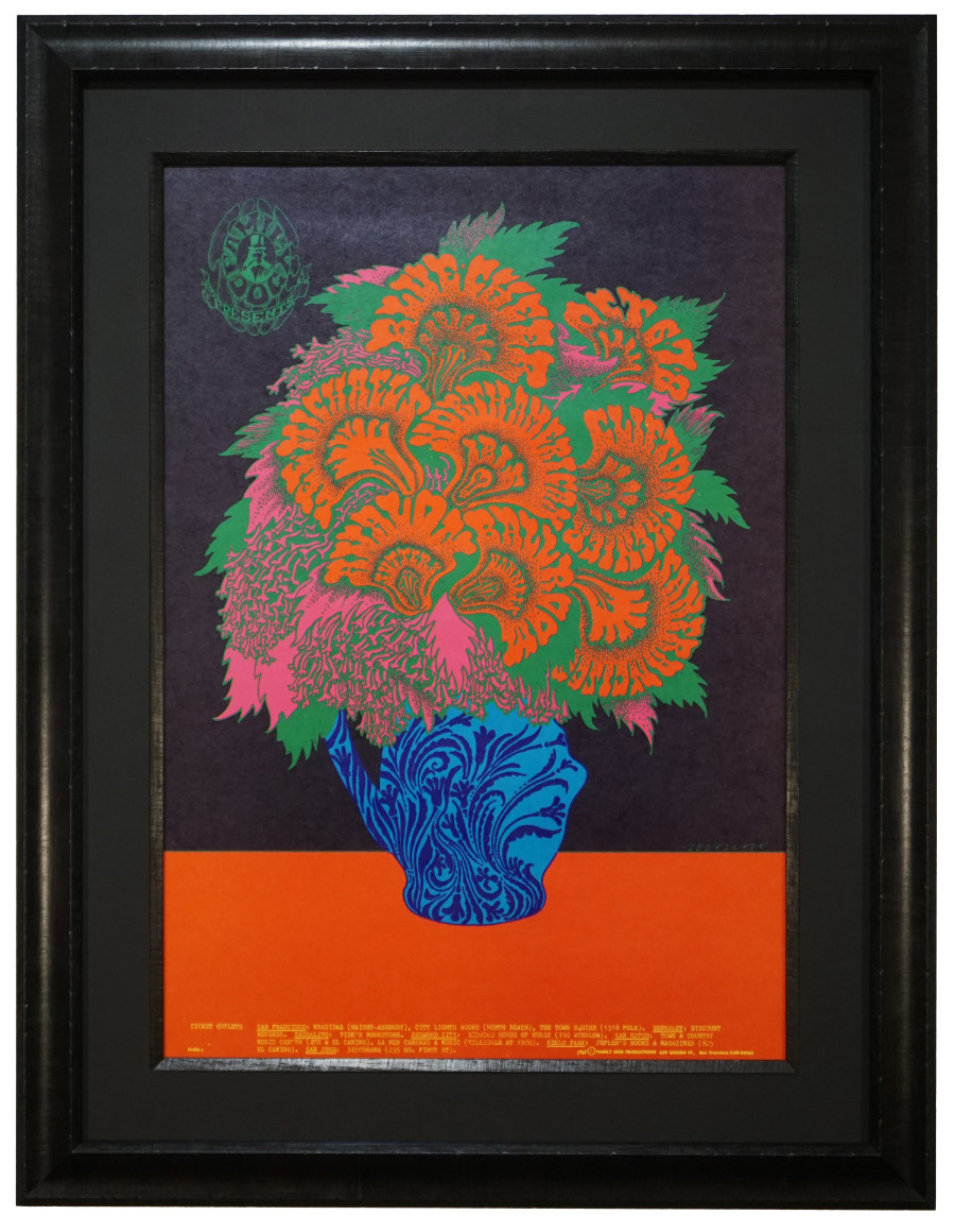 FD-86 This 1967 poster called Flowerpot is by Victor Moscoso and advertised Avalon concerts by Blue Cheer, Lee Michaels and Cliff Chenier