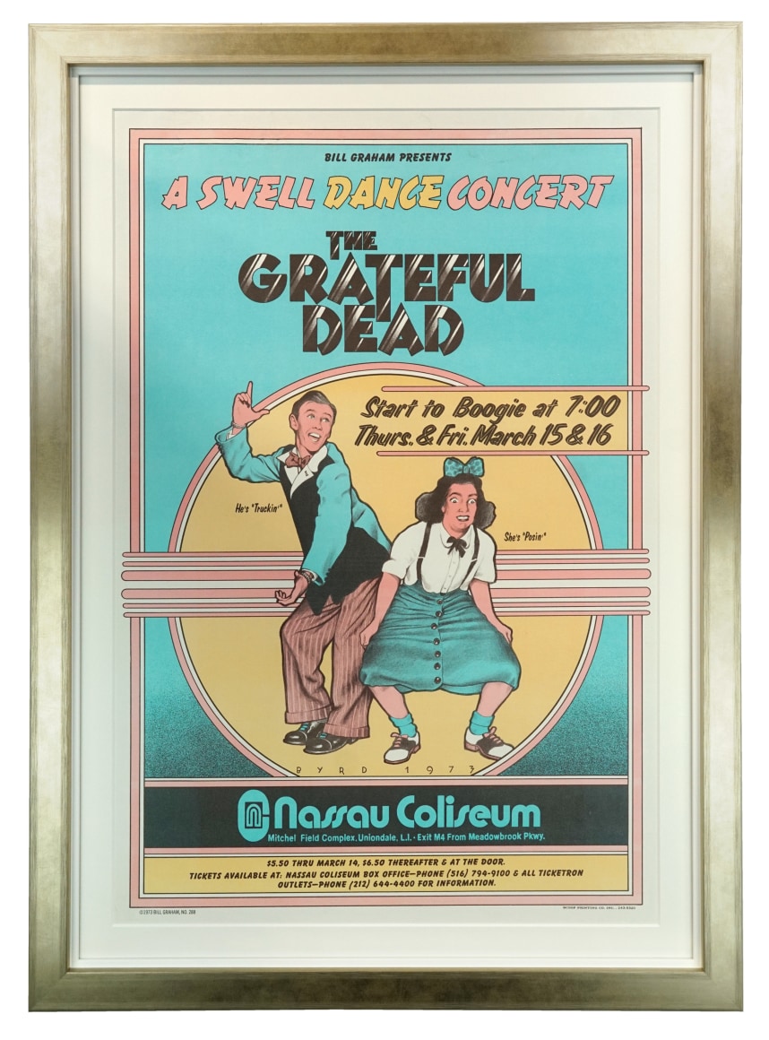 David Byrd Swell Dance poster Grateful Dead 1973 Nassau Coliseum poster
