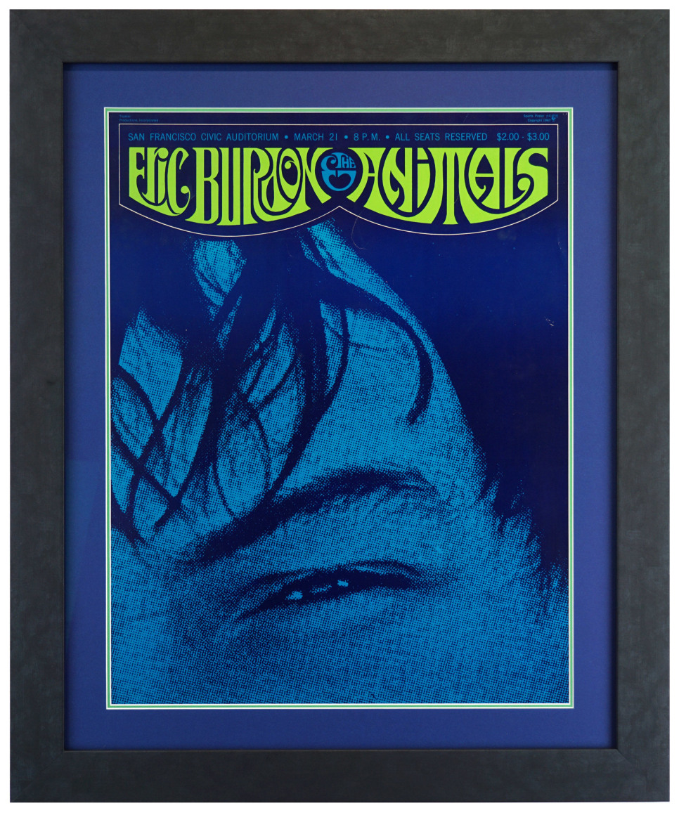 Eric Burden and the Animals poster San Francisco Civic Auditorium 1967