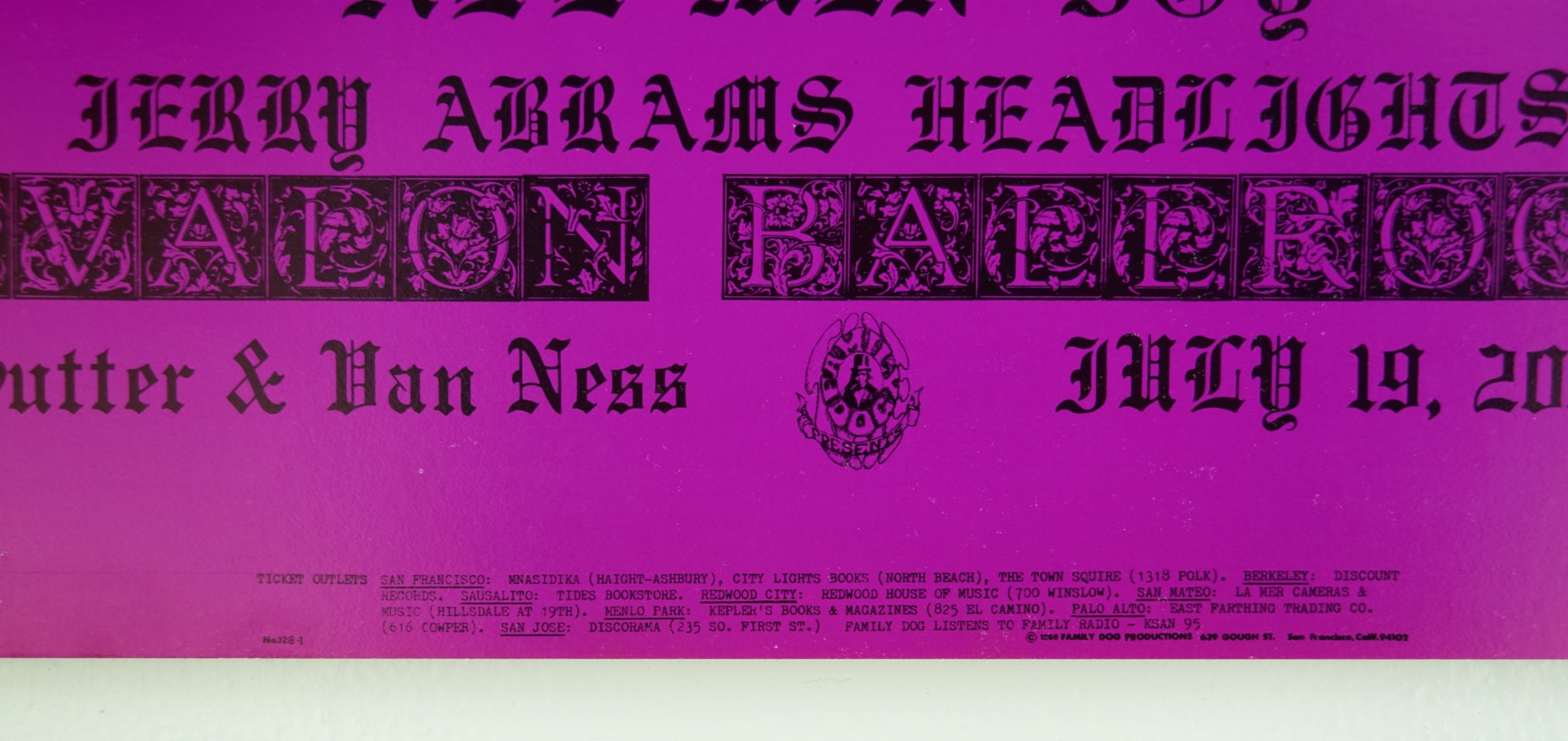 FD-128 poster Velvet Underground and Tim Buckley 1968 poster