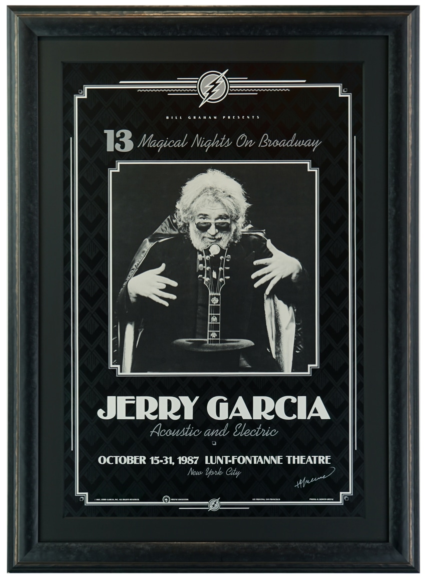 Jerry Garcia poster Garcia on Broadway, Lunt Fontanne Theatre 1987 poster