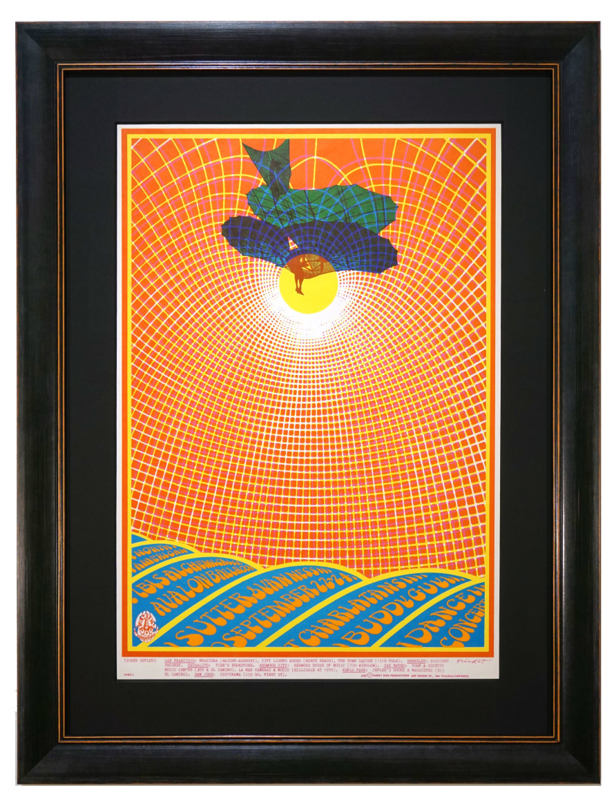 FD-83 Poster Icarus by Bob Fried for The Charlatans and Buddy Guy concert at Avalon Ballroom, September 22, 1967