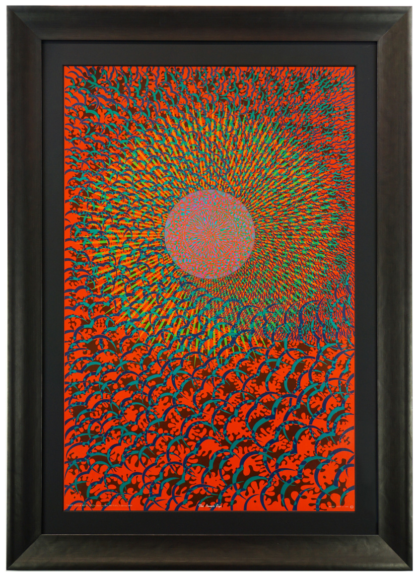 Wilfried Satty poster 1968, The Inner Eye by German artist Sattie - East West Totem poster