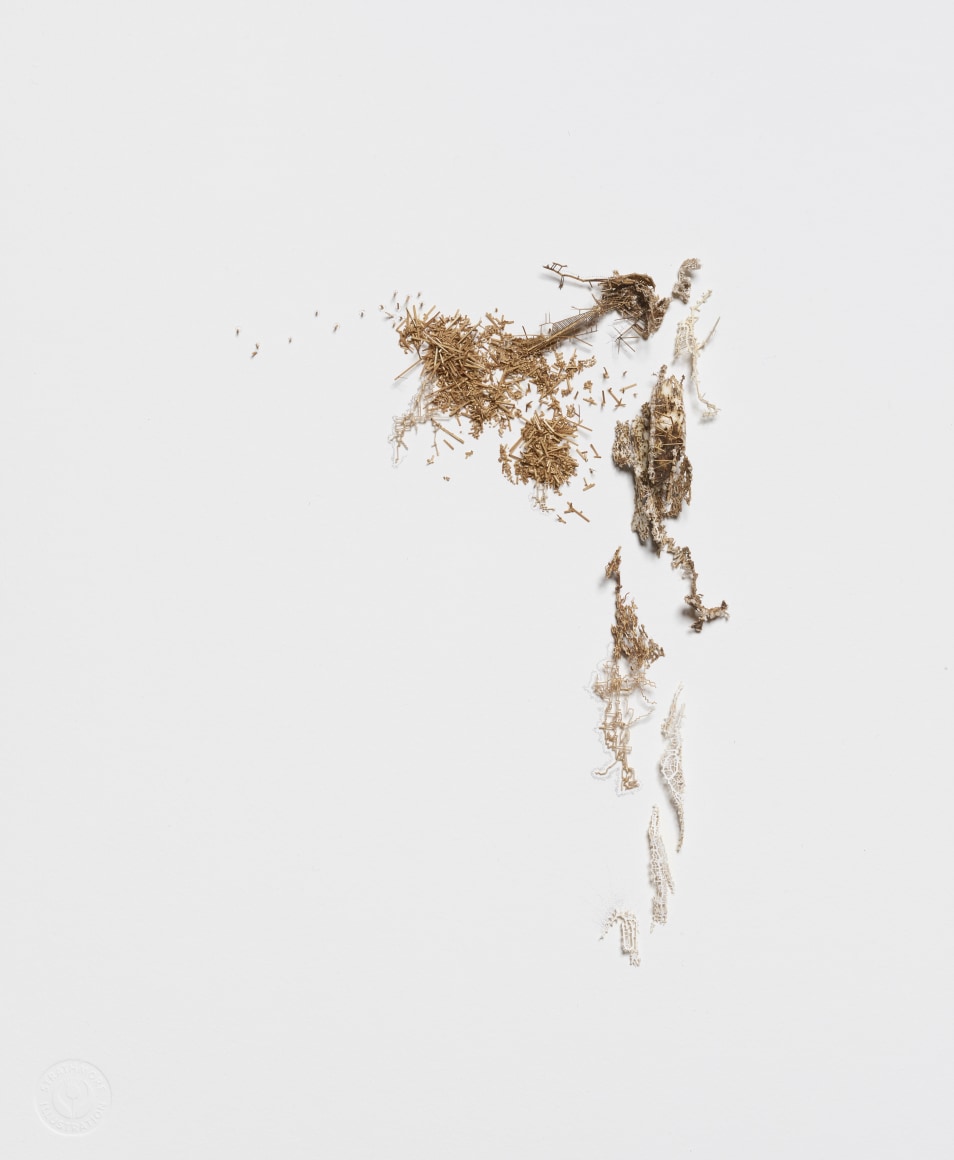 Gustavo Díaz, A Brush with Uncertainty #4, 2019, Cut out paper & pencil, 16 ¾ x 14 ⅜ x 2 ½ in.