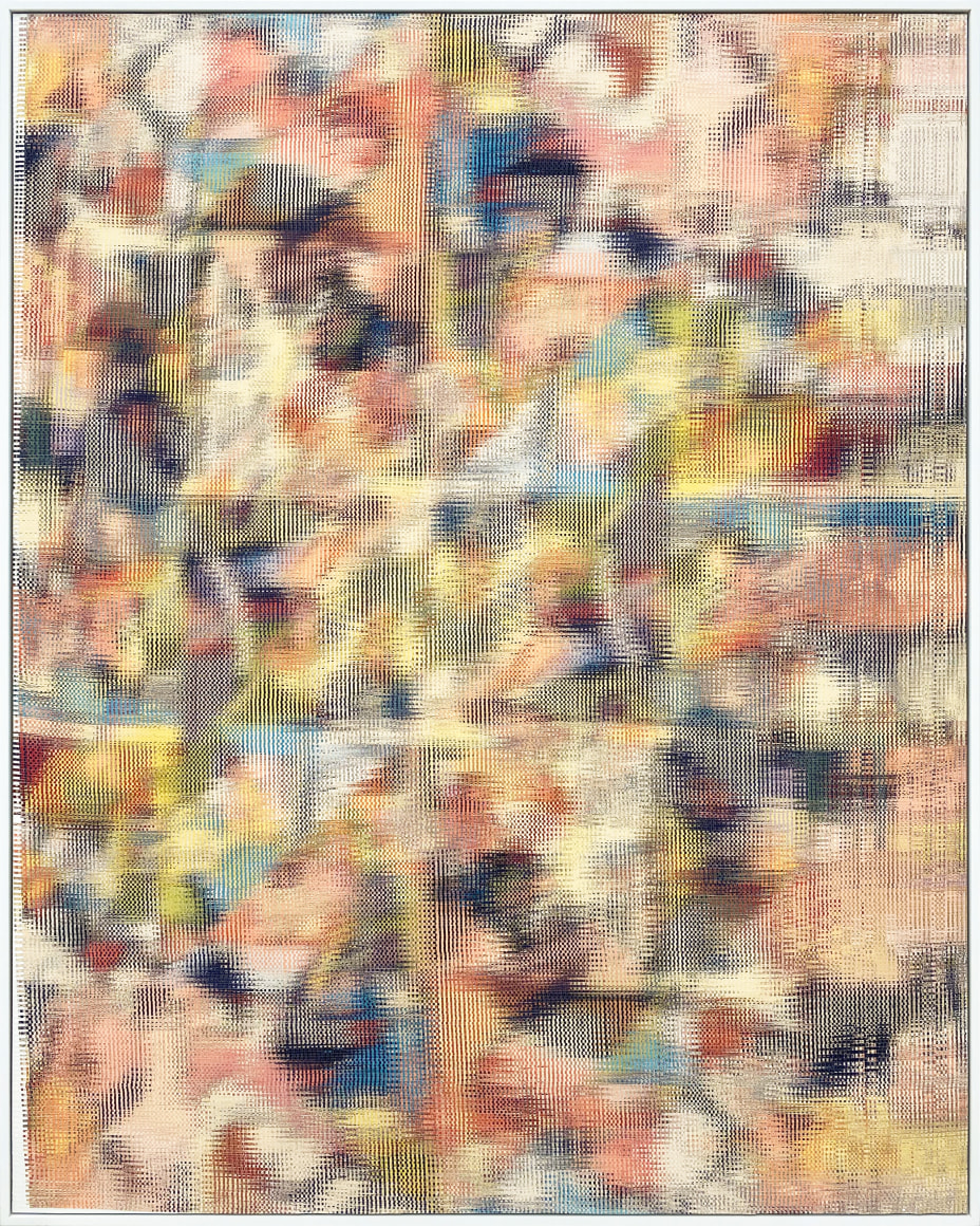 John Sparagana, Time of tantric stutter. Dick Tracy Variation #1 remix, 2022.&nbsp;Archival inkjet prints, sliced and mixed on paper, mounted on dibond aluminum,&nbsp;70 5/8 x 55 3/4 in.&nbsp;