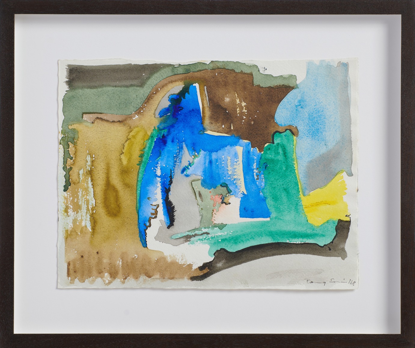 Fanny San&iacute;n, Watercolor No 3, 1968. Watercolor on paper, 12 &frac14; x 14 x 1 &frac34; in.