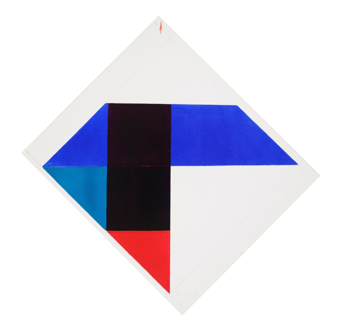 Manuel Espinosa, Untitled, [Serie Lit. color sobre color], 1974. Lithographic ink on paper, 9 7/8 x 8 1/2 in. (25.1 x 21.6 cm.)