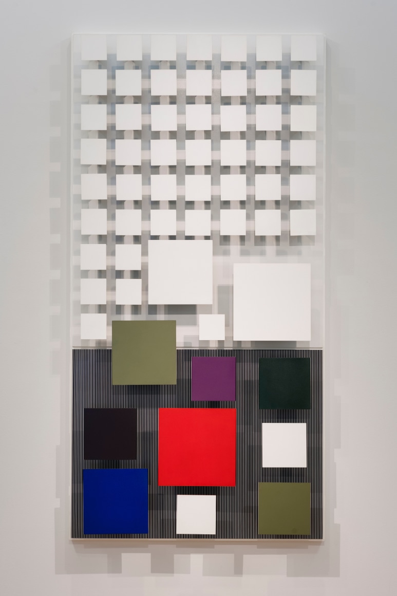 Jesús Rafael Soto, Color Inferior, 1991. Wood and metal, 79 7/8 x 40 1/8 x 7 in.