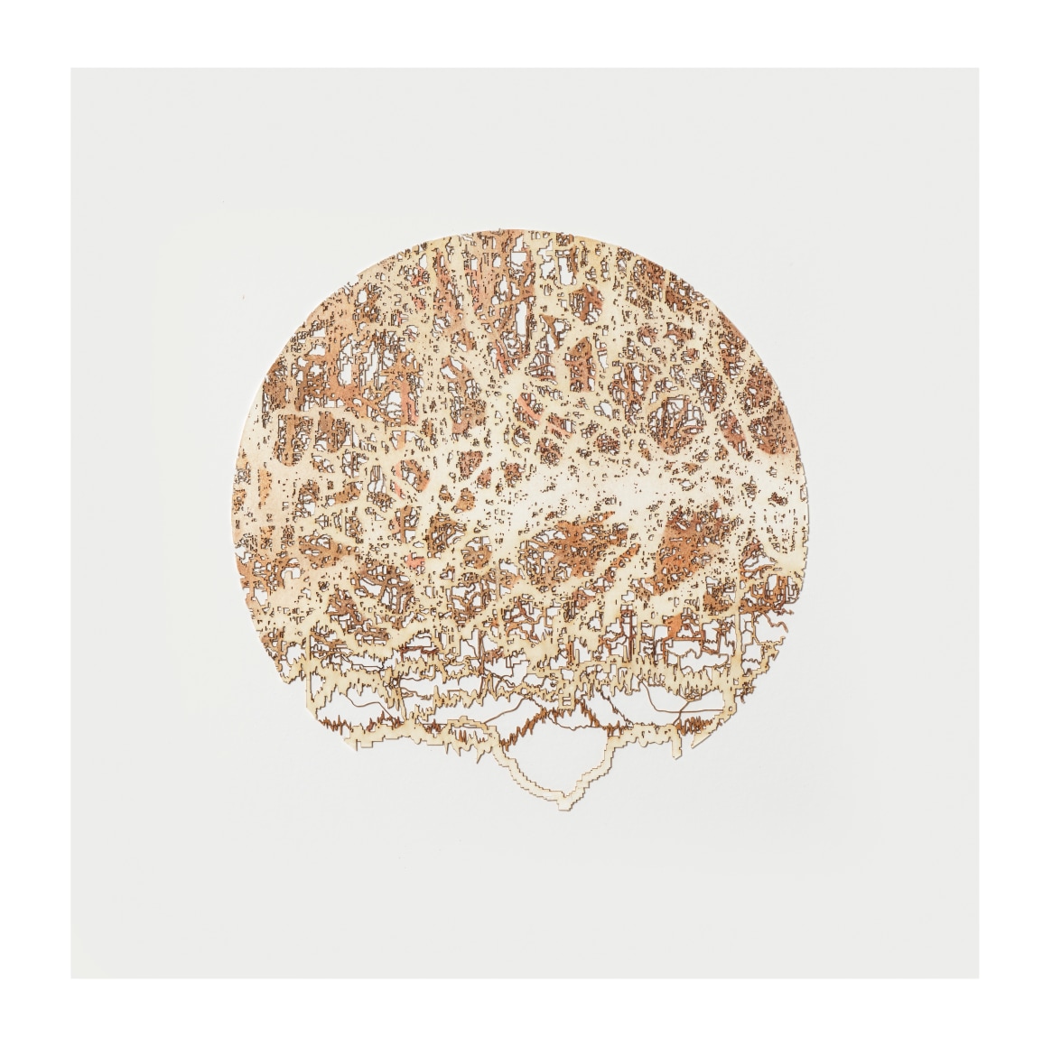 Gustavo D&iacute;az, Not yet titled [polyptych, piece 1], 2019. Cut out paper and colored pencil, 9 1/16 x 9 1/16 in. (23 x 23 cm.) each