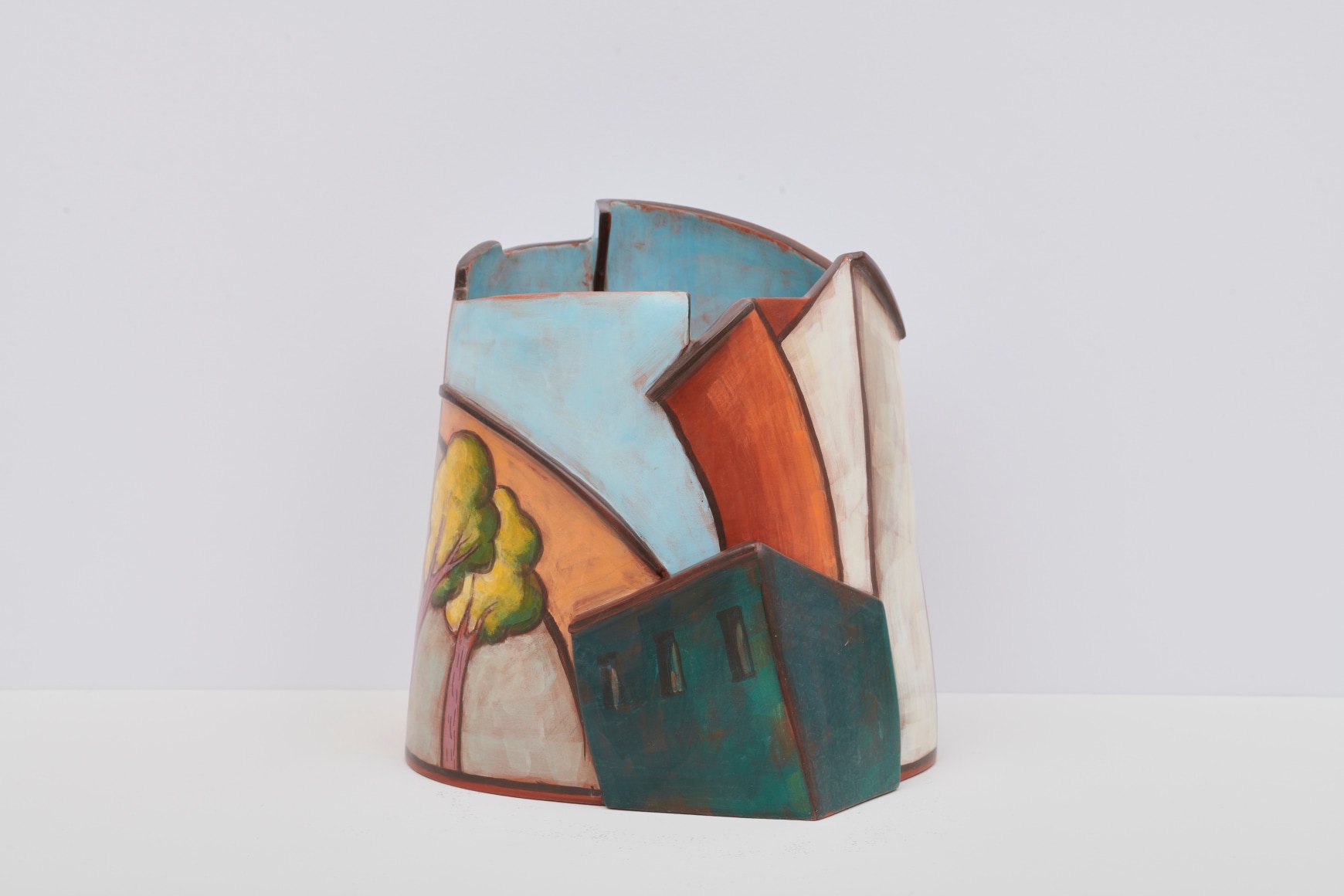 Lidya Buzio. X, 2007, painted earthenware, 9 &frac12; x 9 &frac34; in.