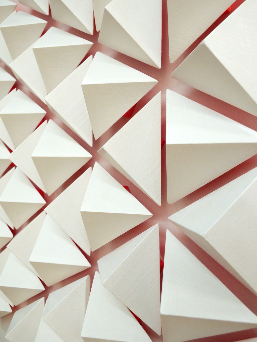 Luis Tomasello, Atmosph&egrave;re chromoplastique N&deg; 1014&nbsp;[detail], 2012. Acrylic on wood, 26 3/8 x 33 1/2 x 3 7/8 in. (67 x 85 x 10 cm.)