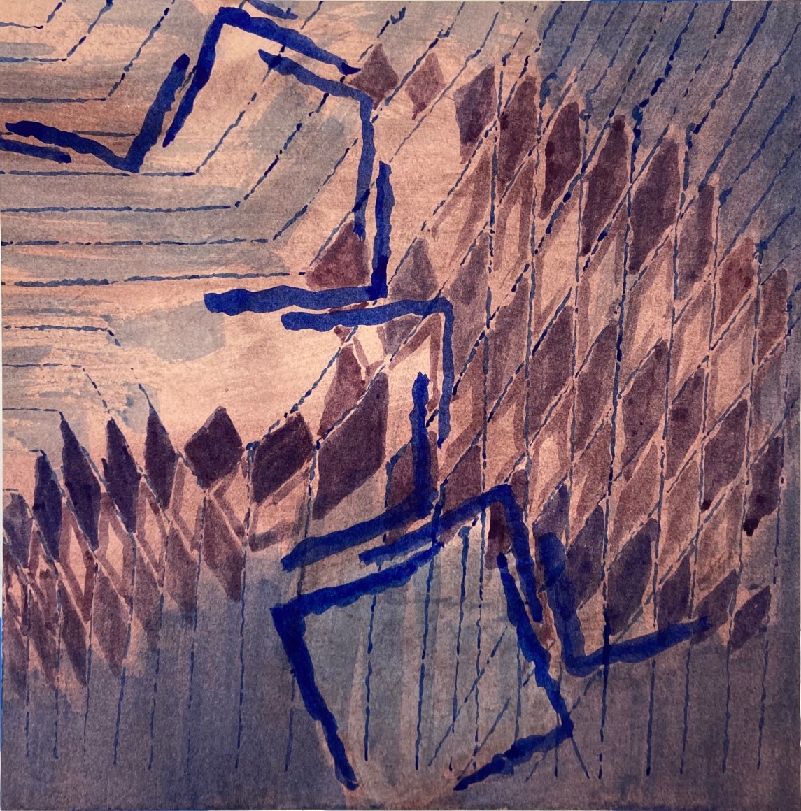 Gego, Untitled, 1986. Watercolor on paper, 11 3/4 x 11 5/8 in.