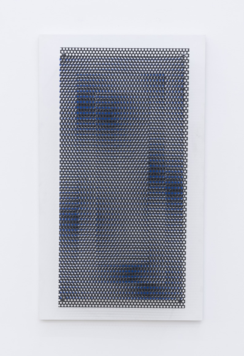 Antonio Asis, Rect&aacute;ngulo Azul y Blanco, 2007. Acrylic on wood and metal, 40 1/8 x 25 x 5 3/4 in. (101.9 x 63.5 x 14.6 cm.)